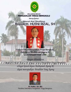 Pelantikan H. Husni Rizal, SH. sebagai KPT Bengkulu 