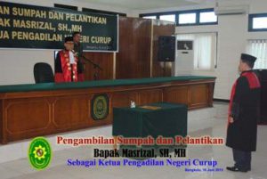 Pelantikan dan Pengambilan Sumpah Masrizal, SH, MH. sebagai Ketua Pengadilan Negeri Curup